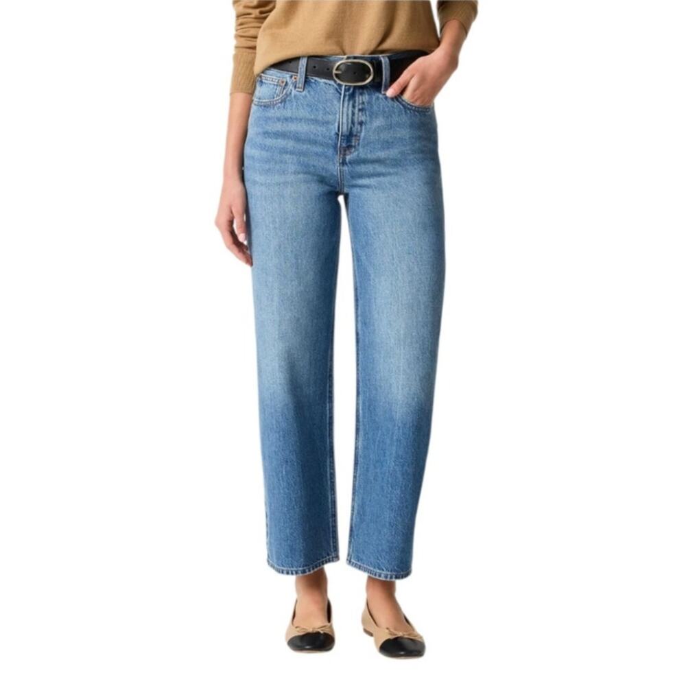 J. Crew NWT 90s Vintage Baggy High Rise Jeans Blue Denim Size 31T - Picture 11 of 12